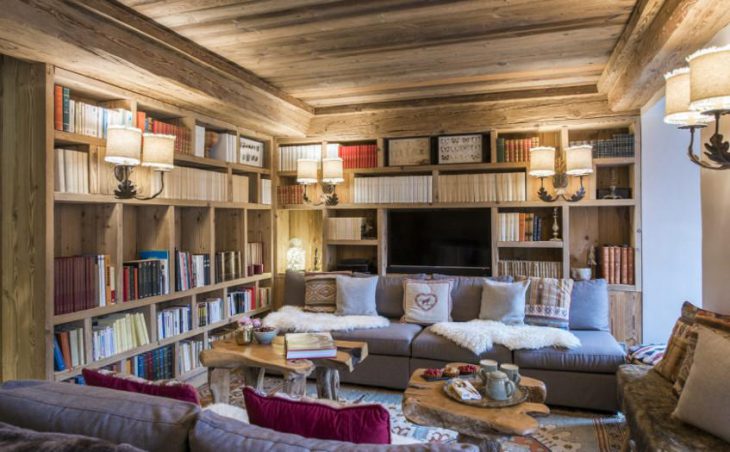 Chalet Barmettes, Val d'Isere, Library Lounge